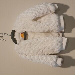 Cc california Baby size 2 kids jacket toddler girls fur White Style Adorable